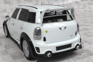 car in ステッカー貼り付けイメージ160x160mm ひき